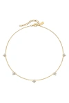 Electric Picks Bella Dainty Clover Necklace In Gold