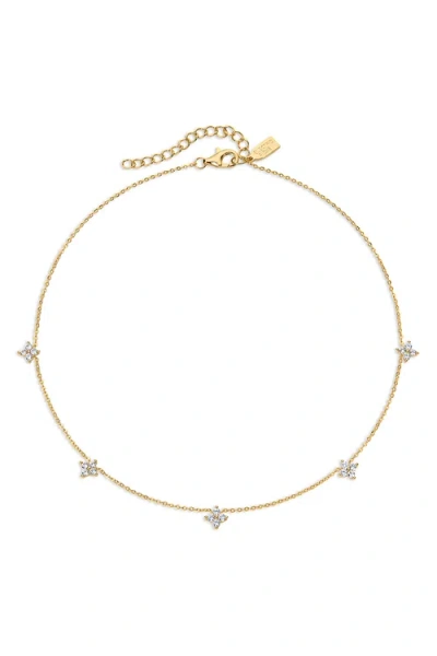 Electric Picks Bella Dainty Clover Necklace In Gold