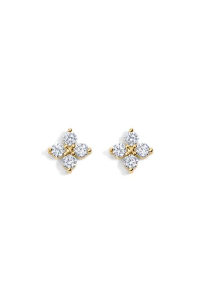 Electric Picks Bella Dainty Clover Studs In Gold