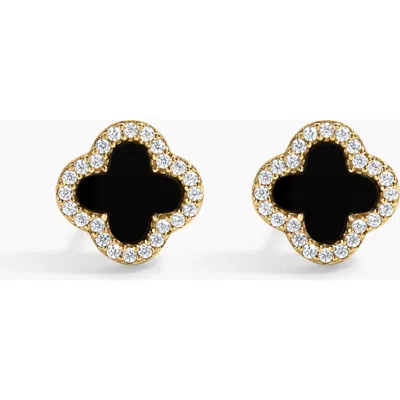 Electric Picks Black Icon Clover Studs