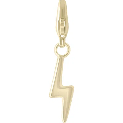 Electric Picks Bolt Charm In Gold