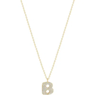 Electric Picks Bubble Letter Necklace In Gold - B