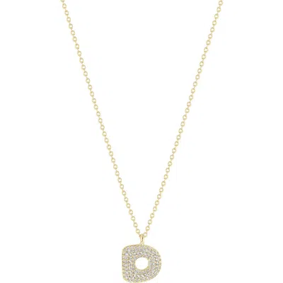 Electric Picks Bubble Letter Necklace In Gold - D