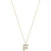 Electric Picks Bubble Letter Necklace In Gold - F