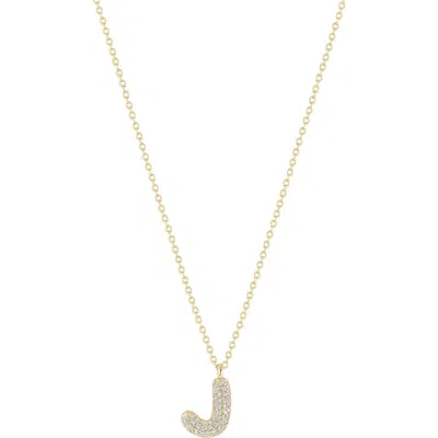 Electric Picks Bubble Letter Necklace In Gold - J