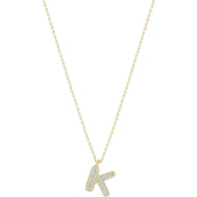 Electric Picks Bubble Letter Necklace In Gold - K
