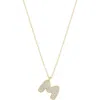 Electric Picks Bubble Letter Necklace In Gold - M