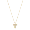 Electric Picks Bubble Letter Necklace In Gold - T