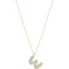 Electric Picks Bubble Letter Necklace In Gold - W