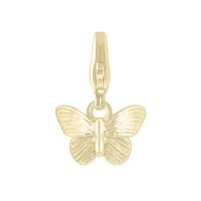Electric Picks Butterfly Charm In Gold