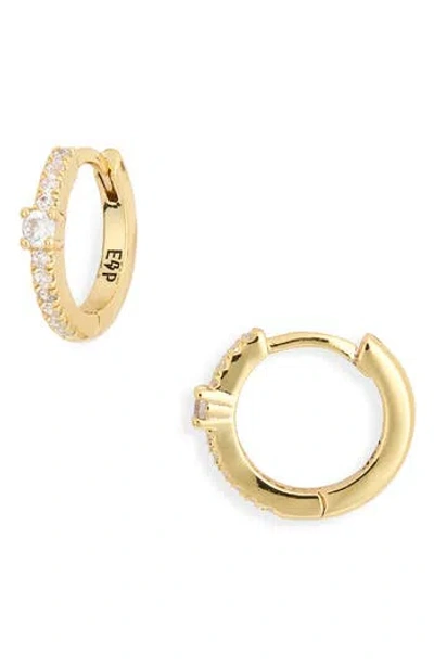 Electric Picks Cameo Hoop Earrings In Gold