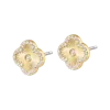 Electric Picks Camilla Clover Stud Earrings In Gold