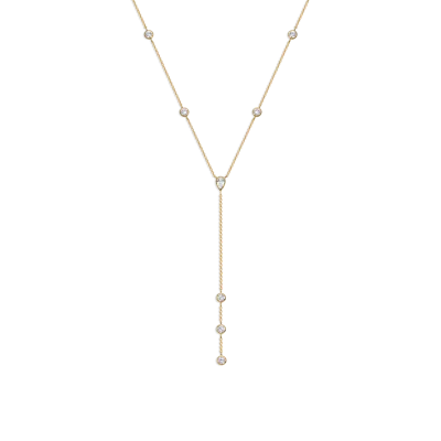 Electric Picks Castles Lariat Necklace In Gold