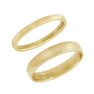 Electric Picks Cody Ring Set Of 2 In Gold