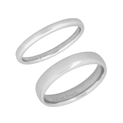 Electric Picks Cody Ring Set Of 2 In Silver