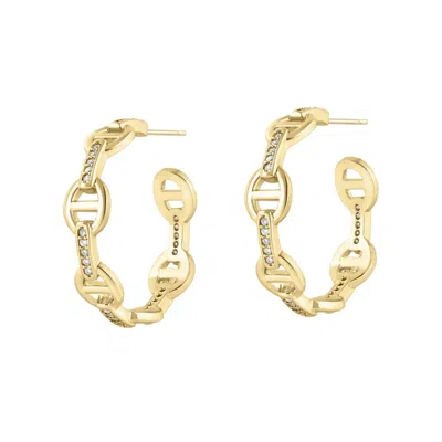 Electric Picks Colt Earrings In Gold In Brown