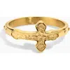 Electric Picks Cross Ring In Gold