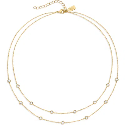 Electric Picks Double Strand Necklace In Neutral