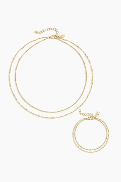 Electric Picks Double Take Necklace And Bracelet Set Of 2 In Pattern