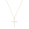 Electric Picks Dove Cubic Zirconia Cross Necklace In Gold