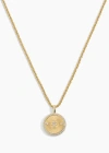 Electric Picks Guardian Cross Coin Necklace In Gold