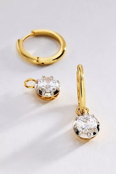 Electric Picks Harlow Huggie Hoop Earrings In Yellow