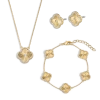 Electric Picks Icon Clover Necklace, Bracelet And Studs