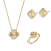 Electric Picks Icon Clover Necklace, Studs And Ring