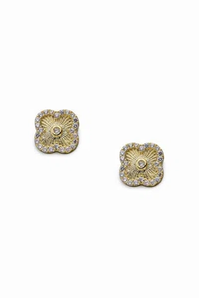 Electric Picks Icon Stud Earrings In Gold