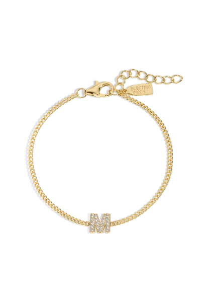 Electric Picks Initial Bracelet In Gold