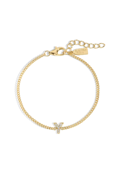 Electric Picks Initial Bracelet In Gold