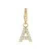 Electric Picks Initial Charm In Gold - A