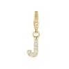 Electric Picks Initial Charm In Gold - J