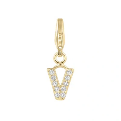 Electric Picks Initial Charm In Gold - V