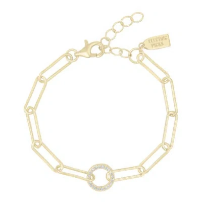 Electric Picks Jade Bracelet In Gold