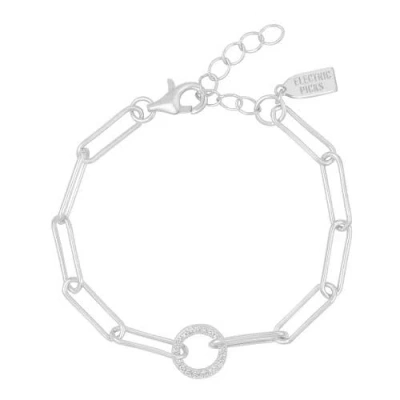 Electric Picks Jade Necklace In Silver