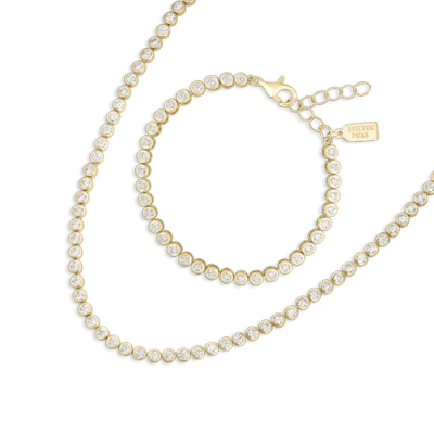 Electric Picks Jewel Tennis Bracelet And Necklace