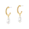 Electric Picks Jones Pearl Drop Earrings In Gold