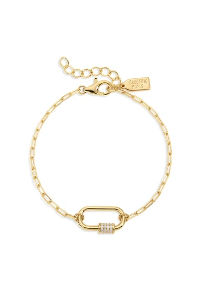 Electric Picks Melrose Carabiner Bracelet In Gold