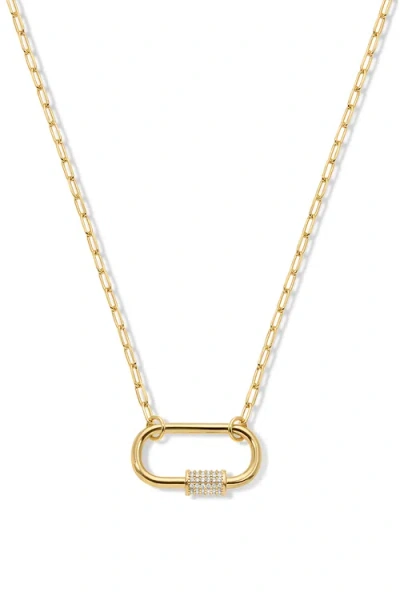 Electric Picks Melrose Carabiner Necklace In Gold