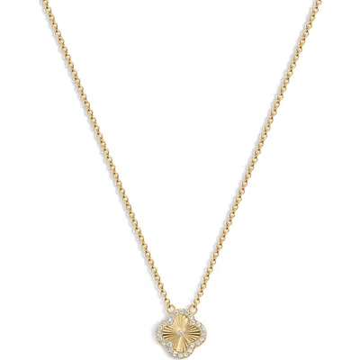 Electric Picks Mini Icon Clover Necklace In Gold