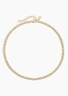 Electric Picks Mini Jewel Bezel Tennis Necklace In Gold