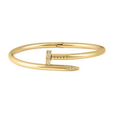 Electric Picks Nailed It Bangle Bracelet In Gold