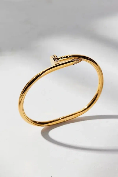 Electric Picks Nailed It Hinged Bracelet In Gold, Women's At Urban Outfitters