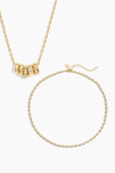 Electric Picks Oak Necklace Set Of 2 In Gold