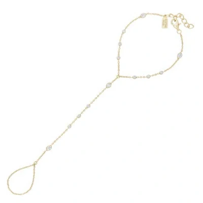 Electric Picks Popstar Hand Chain Bracelet In Gold