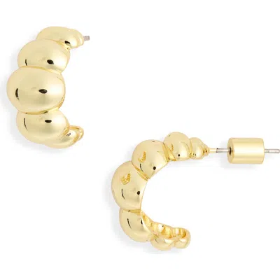 Electric Picks Puff Hoop Earrings In Gold
