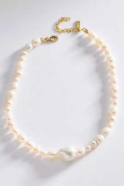 Electric Picks Riviera Pearl Necklace In White
