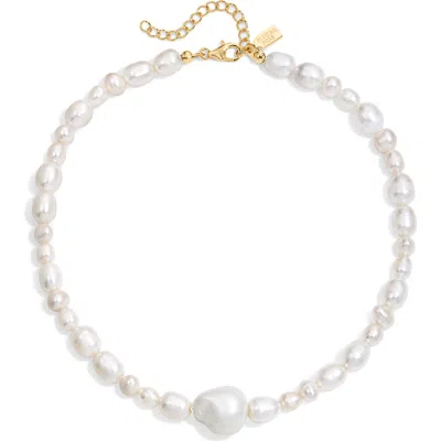 Electric Picks Riviera Pearl Necklace In White