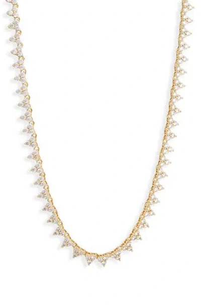 Electric Picks Sage Cubic Zirconia Tennis Necklace In White